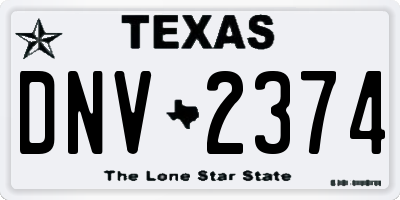 TX license plate DNV2374