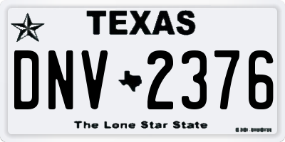 TX license plate DNV2376