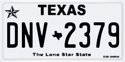 TX license plate DNV2379