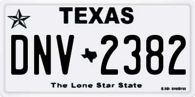 TX license plate DNV2382
