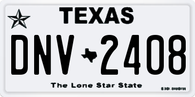 TX license plate DNV2408