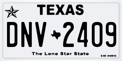 TX license plate DNV2409