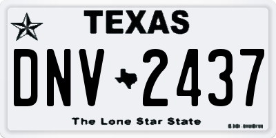 TX license plate DNV2437