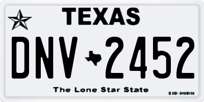 TX license plate DNV2452