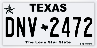TX license plate DNV2472
