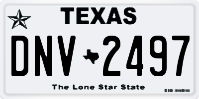 TX license plate DNV2497