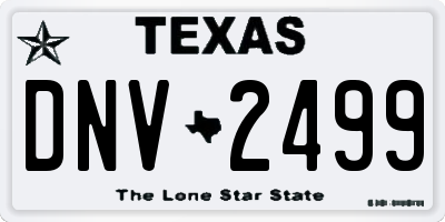 TX license plate DNV2499