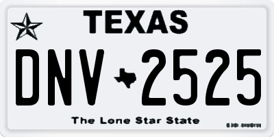 TX license plate DNV2525