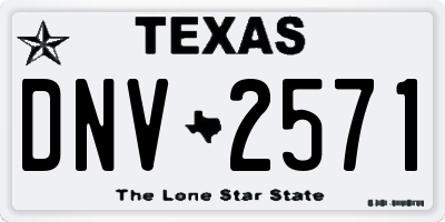 TX license plate DNV2571