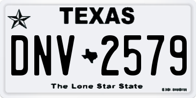 TX license plate DNV2579