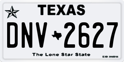 TX license plate DNV2627