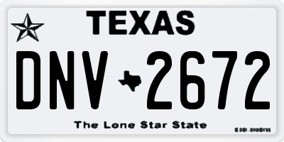 TX license plate DNV2672
