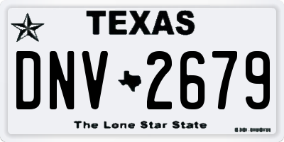 TX license plate DNV2679