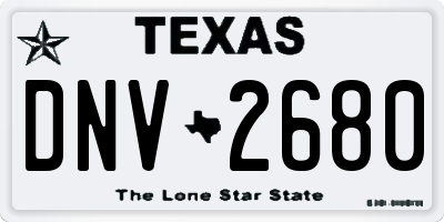 TX license plate DNV2680