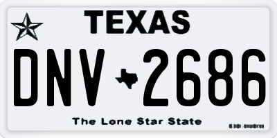 TX license plate DNV2686