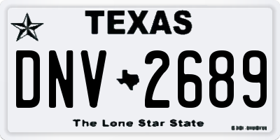 TX license plate DNV2689