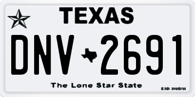TX license plate DNV2691