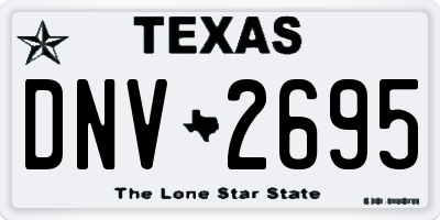 TX license plate DNV2695
