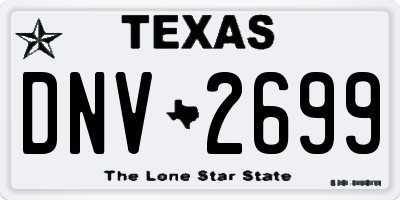 TX license plate DNV2699