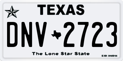 TX license plate DNV2723