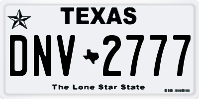 TX license plate DNV2777