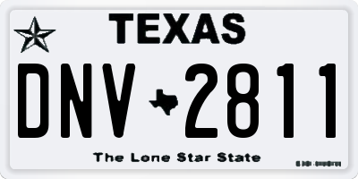 TX license plate DNV2811