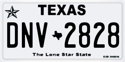 TX license plate DNV2828