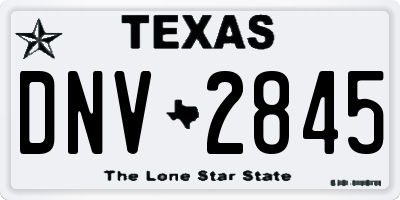 TX license plate DNV2845
