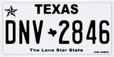 TX license plate DNV2846