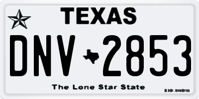 TX license plate DNV2853