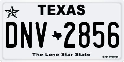 TX license plate DNV2856