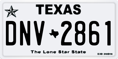 TX license plate DNV2861