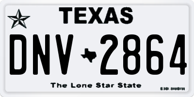 TX license plate DNV2864