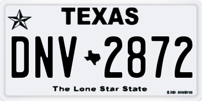 TX license plate DNV2872