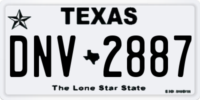 TX license plate DNV2887
