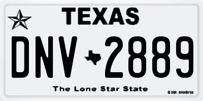 TX license plate DNV2889