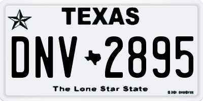 TX license plate DNV2895