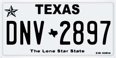 TX license plate DNV2897