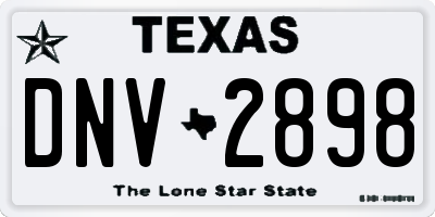 TX license plate DNV2898