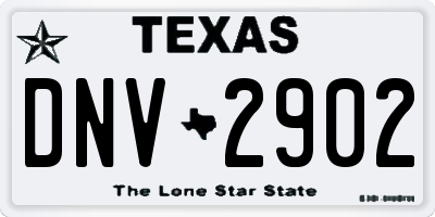 TX license plate DNV2902