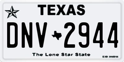 TX license plate DNV2944