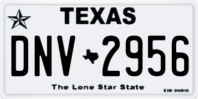TX license plate DNV2956