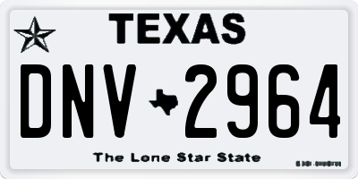 TX license plate DNV2964