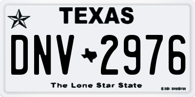 TX license plate DNV2976