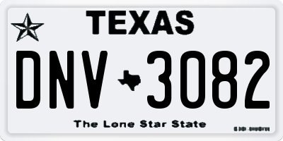 TX license plate DNV3082