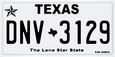 TX license plate DNV3129