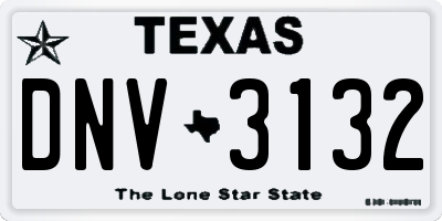 TX license plate DNV3132