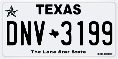 TX license plate DNV3199