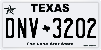 TX license plate DNV3202