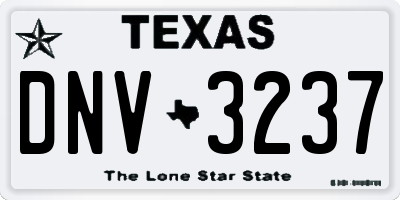 TX license plate DNV3237